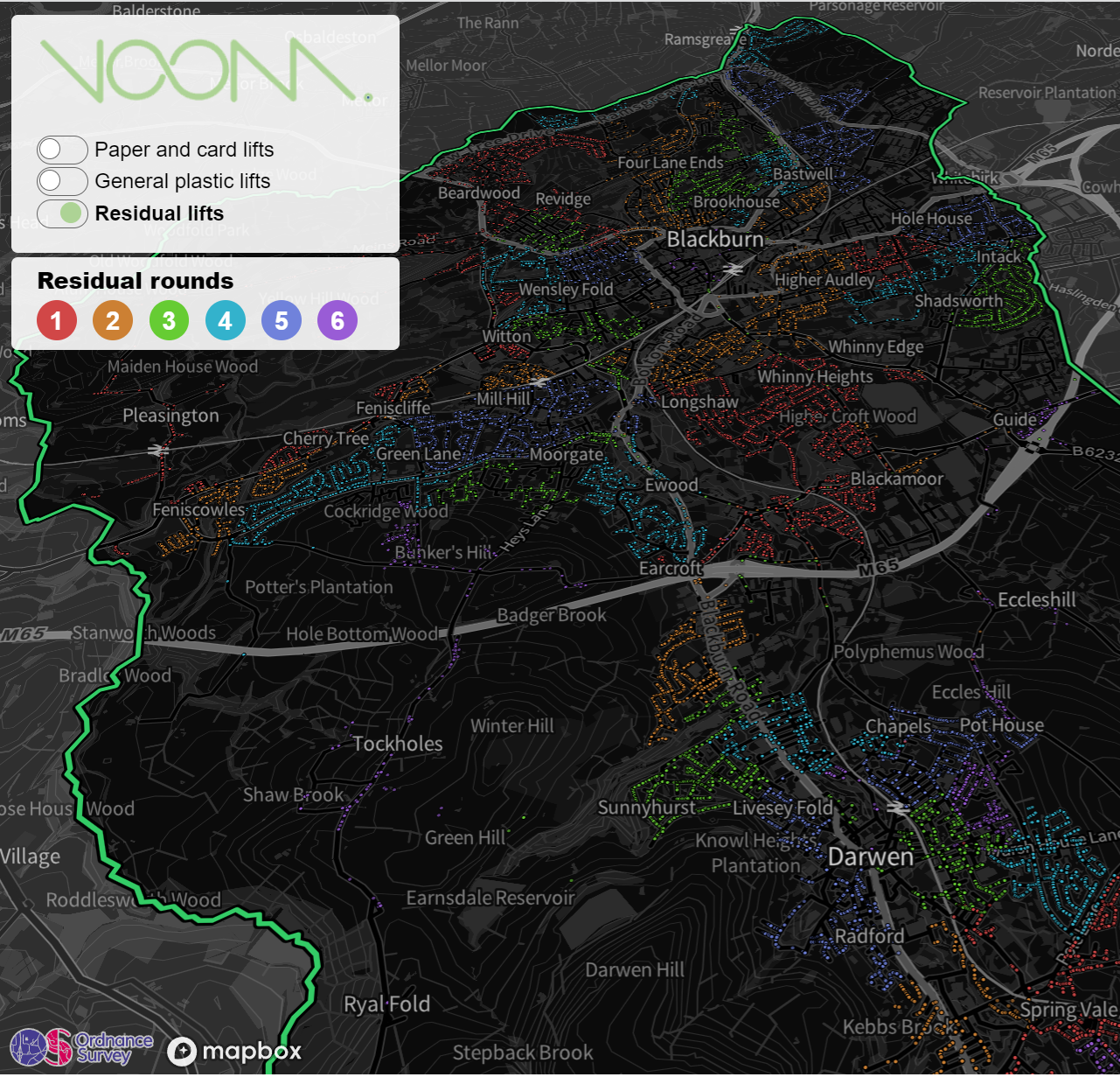 ClearSight AI platform showing Blackburn with Darwen data